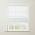 thumbnail image 1 of TWOPAGES Blackout Cordless Linen Blend Roman Shade Blinds for Living Room, 1 Piece, 34Wx64L, White, 1 of 6