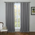 thumbnail image 1 of TWOPAGES Extra Long Grey Linen Curtain with Room Darkening Lined, Grey 50Wx120L Kyla Collection ( 1 Panel ), 1 of 4