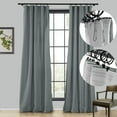 thumbnail image 1 of TWOPAGES Grey Linen Drapery 96 inch Length Curtain 50Wx96L, 1 Panel, Dark Grey, Liz, 1 of 5