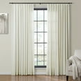 thumbnail image 1 of TWOPAGES Light Filtering Drape Pinch Pleat Curtain Window Treatment for Bedroom, 1 Panel, 52"x96", Beige, 1 of 5