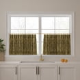 thumbnail image 1 of TWOPAGES Light Filtering Pinch Pleated Print Cafe Curtains for Kitchen Small Windows, 2 Panels, 26"x18", Copper, 1 of 5