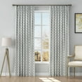 thumbnail image 1 of TWOPAGES Linen Blend 42 X 108 Inches Long Curtain 1 Panel Pinch Pleat Light Filtering Drape for Guest Room, Dot Blue, 1 of 6
