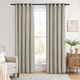 thumbnail image 1 of TWOPAGES Linen Blend Curtain 26 W X 63 L Inch Room Darkening Grommet Top Privacy Protection Drape for Patio Door, 1 Panel, Birch, 1 of 6