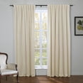 thumbnail image 1 of TWOPAGES Linen Room Darkening Lined Curtain for Living Room, Beige 50Wx84L Kyla Collection ( 1 Panel ), 1 of 8