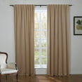 thumbnail image 1 of TWOPAGES Natural Linen Curtain for Window with Room Darkening Lined, Walnut 50Wx120L Kyla Collection ( 1 Panel ), 1 of 4