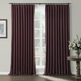 thumbnail image 1 of TWOPAGES Pinch Pleat Curtain Blackout Light Blocking Drape for Living Room, 1 Panel, 52"x108", Burgundy, 1 of 6