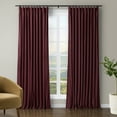 thumbnail image 1 of TWOPAGES Pinch Pleat Drape 84"x96" Velvet Room Darkening Curtain for Window Treatment, 1 Panel Burgundy, 1 of 6