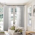 thumbnail image 1 of TWOPAGES Pinch Pleat Sheer Curtain 26 X 63 Inches Long 1 Panel Light Filtering Drape for Bedroom, Light Grey, 1 of 6