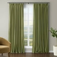 thumbnail image 1 of TWOPAGES Pinch Pleated Curtain 52"x72" Velvet Privacy Heavyweight Drape for Bedroom, 1 Panel, Grass Green, 1 of 6