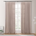 thumbnail image 1 of TWOPAGES Polyester Cotton Curtain Light Filtering Pinch Pleat Drape for Bedroom, 1 Panel, 52"x63", Pink, 1 of 5