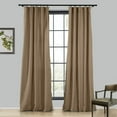 thumbnail image 1 of TWOPAGES Polyester Linen Curtain 26 X 96 Inches Long Back Tab Rod Pocket Top Light Filtering Drape for Bedroom, 1 Panel, Rock Grey, 1 of 6