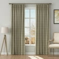 thumbnail image 1 of TWOPAGES Polyester Linen Curtain 84 X 72 Inches Long 1 Panel Light Filtering Pinch Pleat Drape for Bedroom, Windowpane, 1 of 6