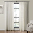 thumbnail image 1 of TWOPAGES Room Darkening Drape Pinch Pleat Hanging Style Curtain for Bedroom, 1 Panel, Custom, Ivory, 1 of 6