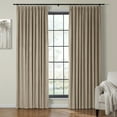 thumbnail image 1 of TWOPAGES Room Darkening Drape Pinch Pleat Hanging Style Curtain for Bedroom, 1 Panel, Custom, Taupe, 1 of 5