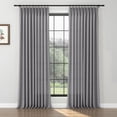 thumbnail image 1 of TWOPAGES Wool 42 W X 102 L Inch Light Filtering Pinch Pleat Drape for Bedroom Privacy Protection Curtain, 1 Panel, Steel, 1 of 4