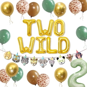 TWOWILD Jungle Animal Theme Party Decorations Set - Wild & Fun Celebration Supplies