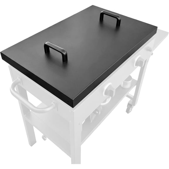 TWQP 28 Inch Griddle Cover Lid Steel Powder Coated Compatible with Front Rear Grease Tops