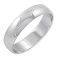 thumbnail image 1 of TWRZB500-5MM14W SZ 10 5mm Mens 14K White Gold Traditional Plain Wedding Band - Size 10, 1 of 1