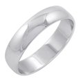 thumbnail image 1 of TWRZB500-5MM14W SZ 12.5 5mm Mens 14K White Gold Traditional Plain Wedding Band - Size 12.5, 1 of 1