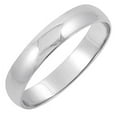 thumbnail image 1 of TWRZD409-4MM10W SZ 12.5 4mm Mens 10K White Gold Classic Fit Plain Wedding Band - Size 12.5, 1 of 1