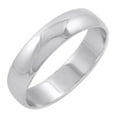 thumbnail image 1 of TWRZD509-5MM10W SZ 9 5mm Mens 10K White Gold Classic Plain Wedding Band - Size 9, 1 of 1