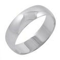 thumbnail image 1 of TWRZD609-6MM10W SZ 10.5 6mm Mens 10K White Gold Traditional Plain Wedding Band - Size 10.5, 1 of 1