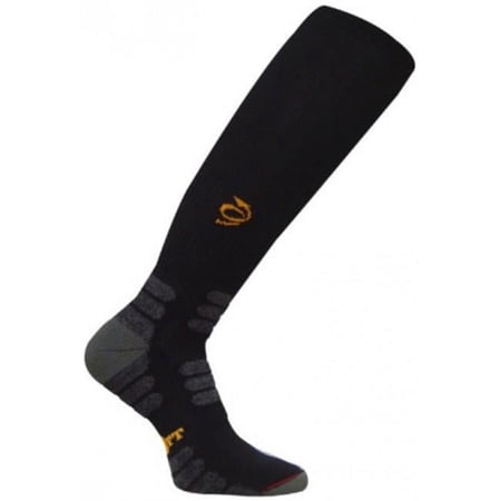 TWS 1000 Patented Graduated Compression Extra Cushion OTC Socks, Black - Medium