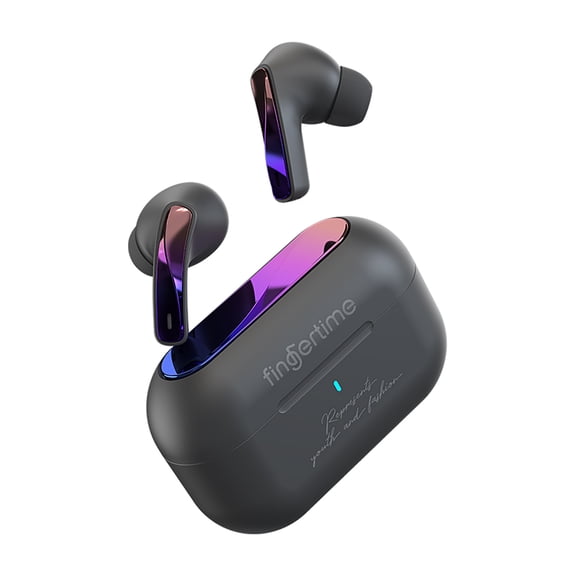 TWS Bluetooth 5.1 Earbuds with -23dB Active Noise Canceling, Touch Control & IPX5 Sweatproof, 4-Hour Playtime with Charging Case, Stereo In-Ear Wireless for Sports & Commuting