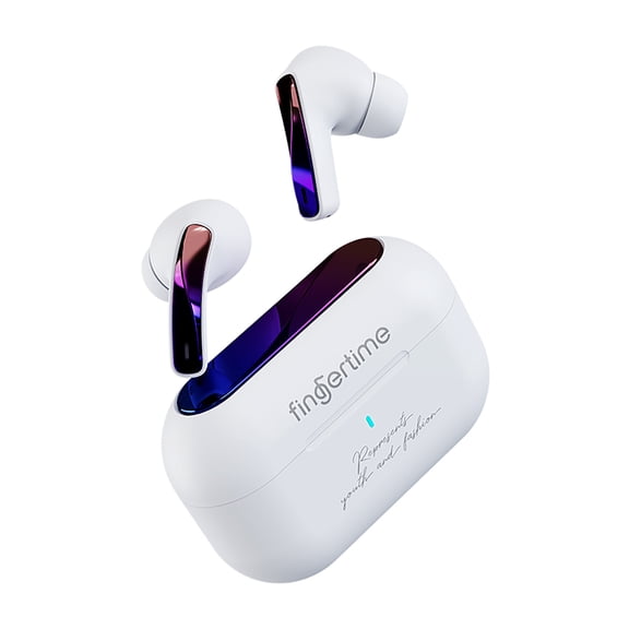 TWS Bluetooth 5.1 Earbuds with -23dB Active Noise Canceling, Touch Control & IPX5 Sweatproof, 4-Hour Playtime with Charging Case, Stereo In-Ear Wireless for Sports & Commuting