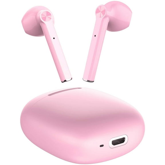 TWS Bluetooth Earphones True Wireless Stereo Earbuds w Mic Pink N8X for Motorola Revvlry Plus, Edge Plus, Moto G7 Power Play G Fast, Droid Turbo 2, G6 Stylus 5G (2022) (2021) Pure Power (2022)