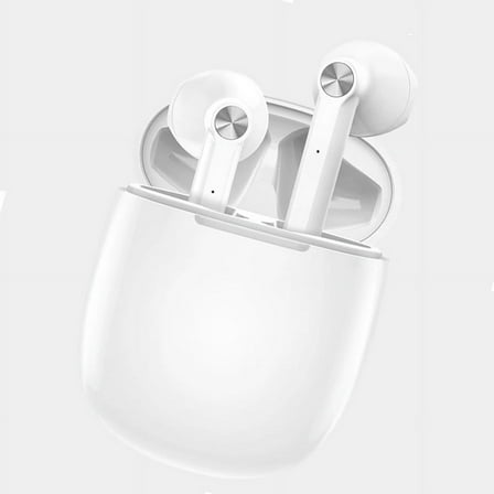 TWS Bluetooth Earphones True Wireless Stereo Earbuds w Mic White Q6K for Microsoft Surface Pro 7 (12.3) 4 3 2 Go 3 (10.5) (10") 10.8 - Motorola One, Moto Z4 Z3 Play Z2 Play Force Z Force Droid