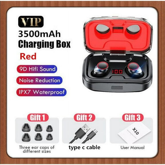 TWS Bluetooth compatible Earphones 3500mAh Charging Box Wireless Headphone 9D Stereo Sports Waterproof Earbuds Headsets With Mic