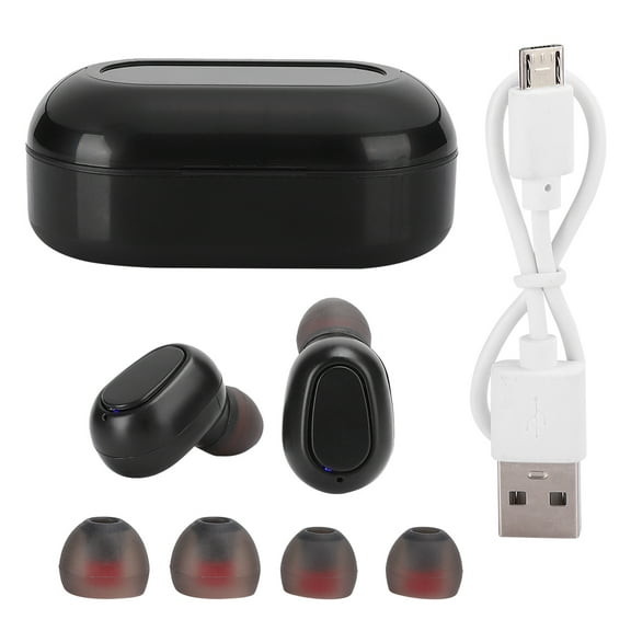 TWS L22 Bluetooth 5.0 Headset Wireless In-Ear Stereo Bass Earphone Digital Display with Charging BoxBlack