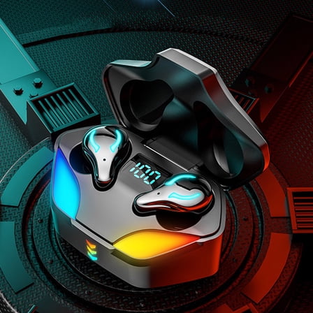 TWS Stereo Noise Cancellation Earbuds, Bluetooth 5.1 Wireless In-Ear Headphones with Touch Control, IPX5 Waterproof, 6H Use,3S Connection, Ultra-Low Latency, Gaming for Ps5, Pc, Ps4, Mac, Switch