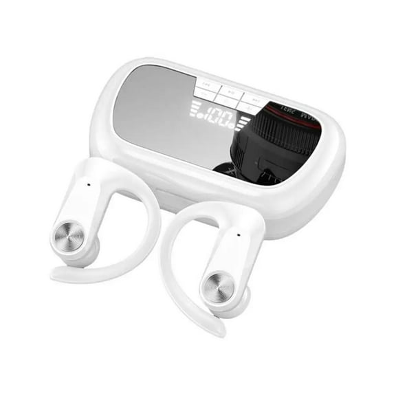 Wireless Headphones Built-in Mic Stereo Sound Sports Earphones TF Card Support-White