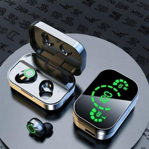 TWS YD03 Premium Bluetooth/Wireless Earbuds, Noise Reduction, LED Display for Battery, Touch-Control, 1200mah Charging Case