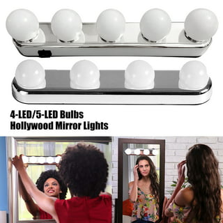 DIY Hollywood Lighted Makeup Vanity Mirror Dimmable Lights, Vanity Lights  for Mirror, Stick on LED Mirror Light Kit for Vanity Set, Plug in Makeup Light  for Bathroom Wall Mirror, Light Bulb Only 