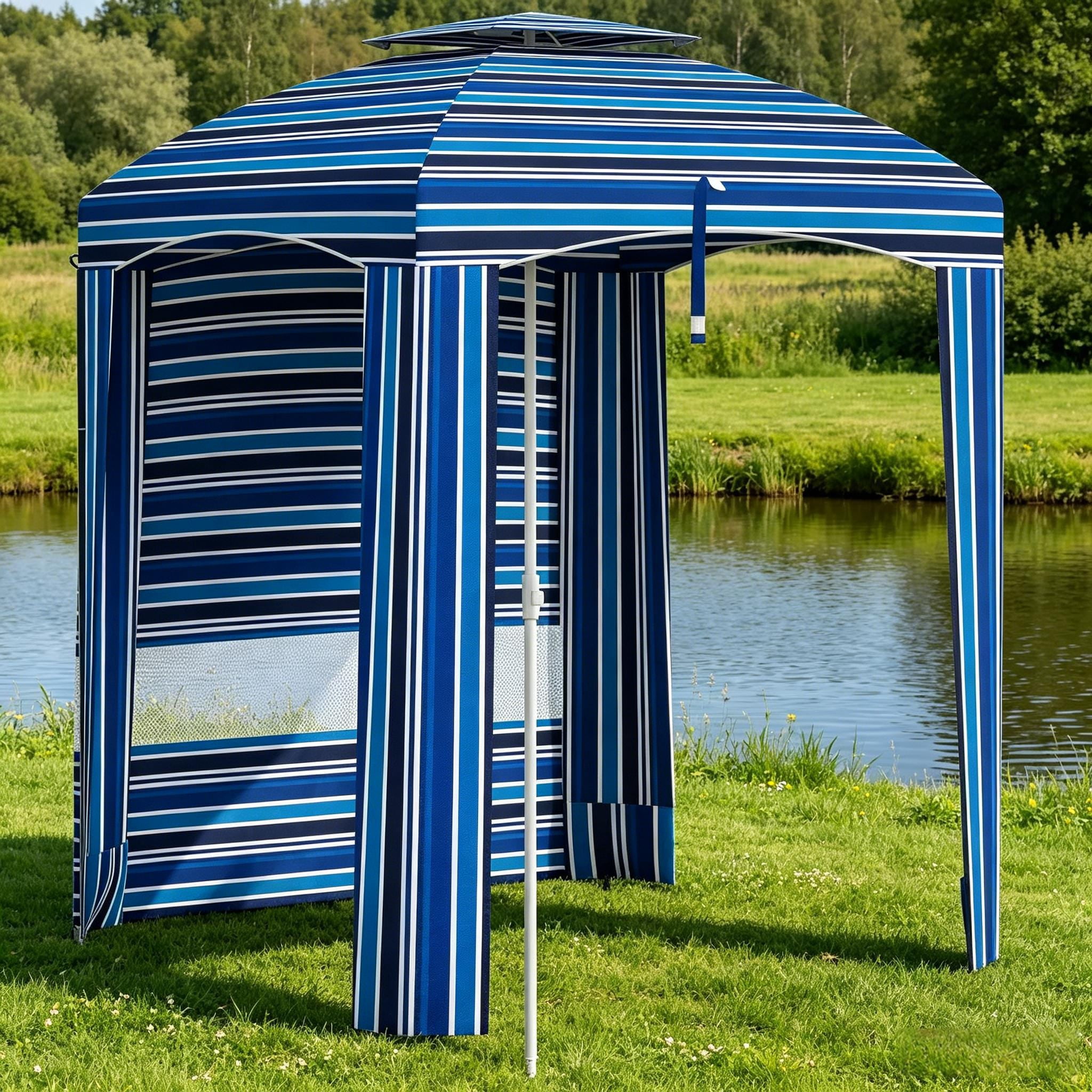 Sand Bogs TWWFKK 5.8' x 5.8' Cabana Umbrella for Travel with Two-Section Pole and ...