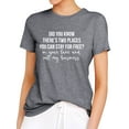 thumbnail image 1 of TWZH Women Did You Know There're Two Places Letter Tee Funny Style T-Shirt, 1 of 6
