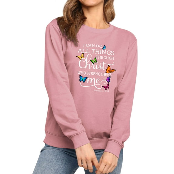 TWZH Women I Can Do All Things Through Christ Who Strengthens Me Sweatshirt