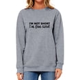 thumbnail image 1 of TWZH Women I'm Not Short I'm Fun Sized Crew Neck Letter Sweatshirt, 1 of 6