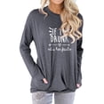 thumbnail image 1 of TWZH Women If I'm Drunk It's Her Fault Heart Arrow Printed Sweatshirts Tops, 1 of 6