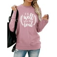 thumbnail image 1 of TWZH Women It Is Well With My Soul Olive Leaf Letter Graphic Sweatshirt Tops, 1 of 5