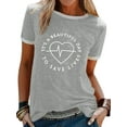 thumbnail image 1 of TWZH Women It's A Beautiful Day To Save Lives Letter Colorblock T-Shirts, 1 of 2