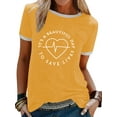 thumbnail image 1 of TWZH Women It's A Beautiful Day To Save Lives Letter Colorblock T-Shirts, 1 of 2