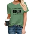 thumbnail image 1 of TWZH Women My Favorite Sport is Tracking My Online Orders Letter T-Shirt, 1 of 6