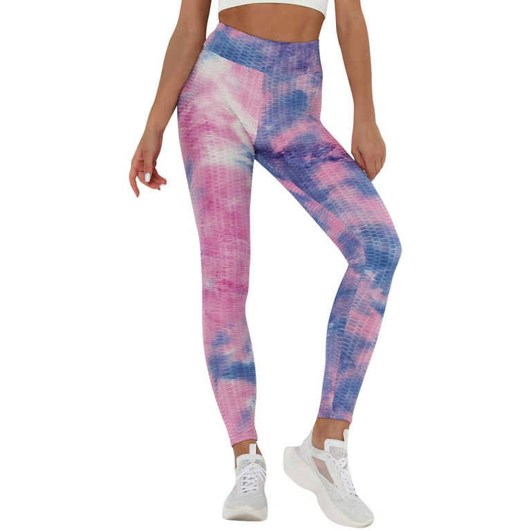 Women Three-dimensional Body Shaping Jacquard Leggings（Tie Dye2）