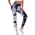 thumbnail image 1 of TWZH Women Tie Dye Print Bubble Jacquard High Waist Stretchy Yoga Legging, 1 of 3
