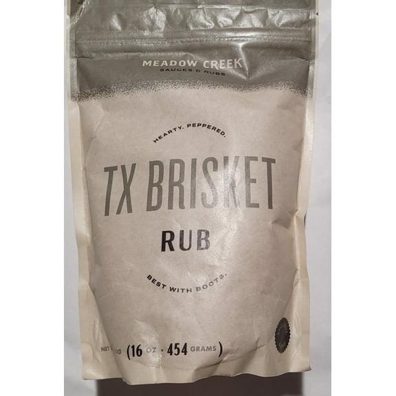 TX Brisket Rub; 1 lb bag; award winning; Meadow Creek Sauces % Rubs