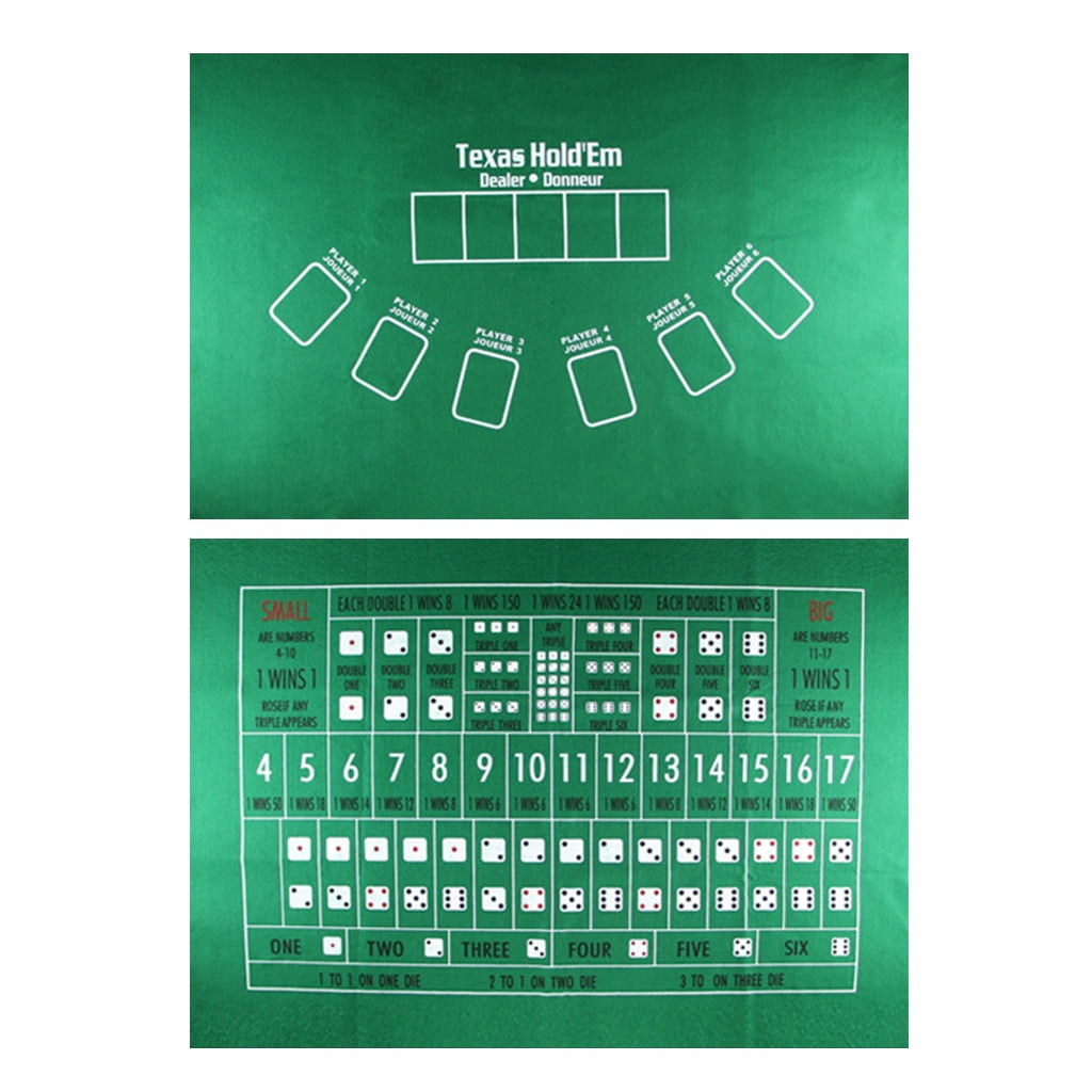 TX Hold'em Tablecloth 21 Points Dice Table Mat Casino Family Party